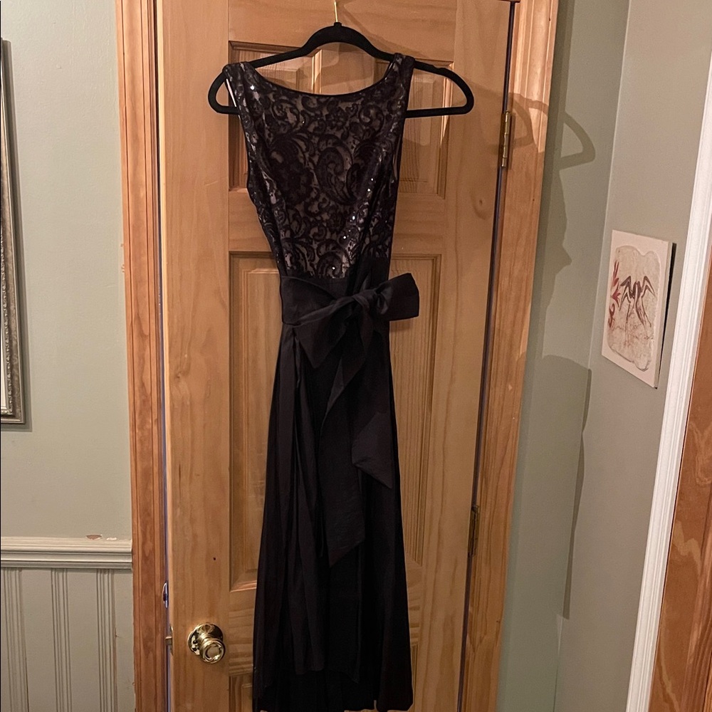 dressbarn Elegant Black Sequin Midi Dress